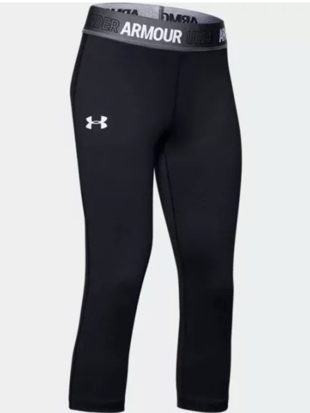 Under Armour Heat Gear Capris Leggings Girls Size Large Black